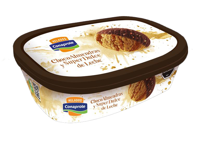 Helado ChocoAlmendras y Super Dulce de Leche