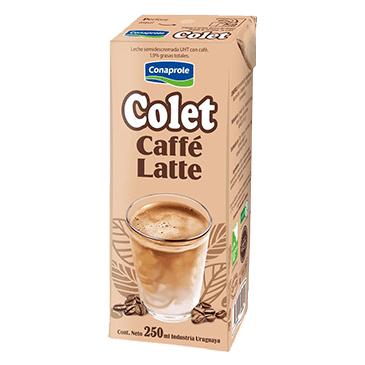 Leche semidescremada UHT con café