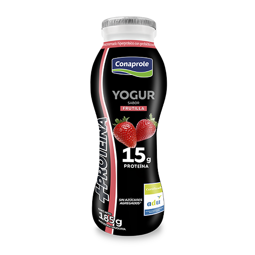 Yogur sabor frutilla + proteínas 
